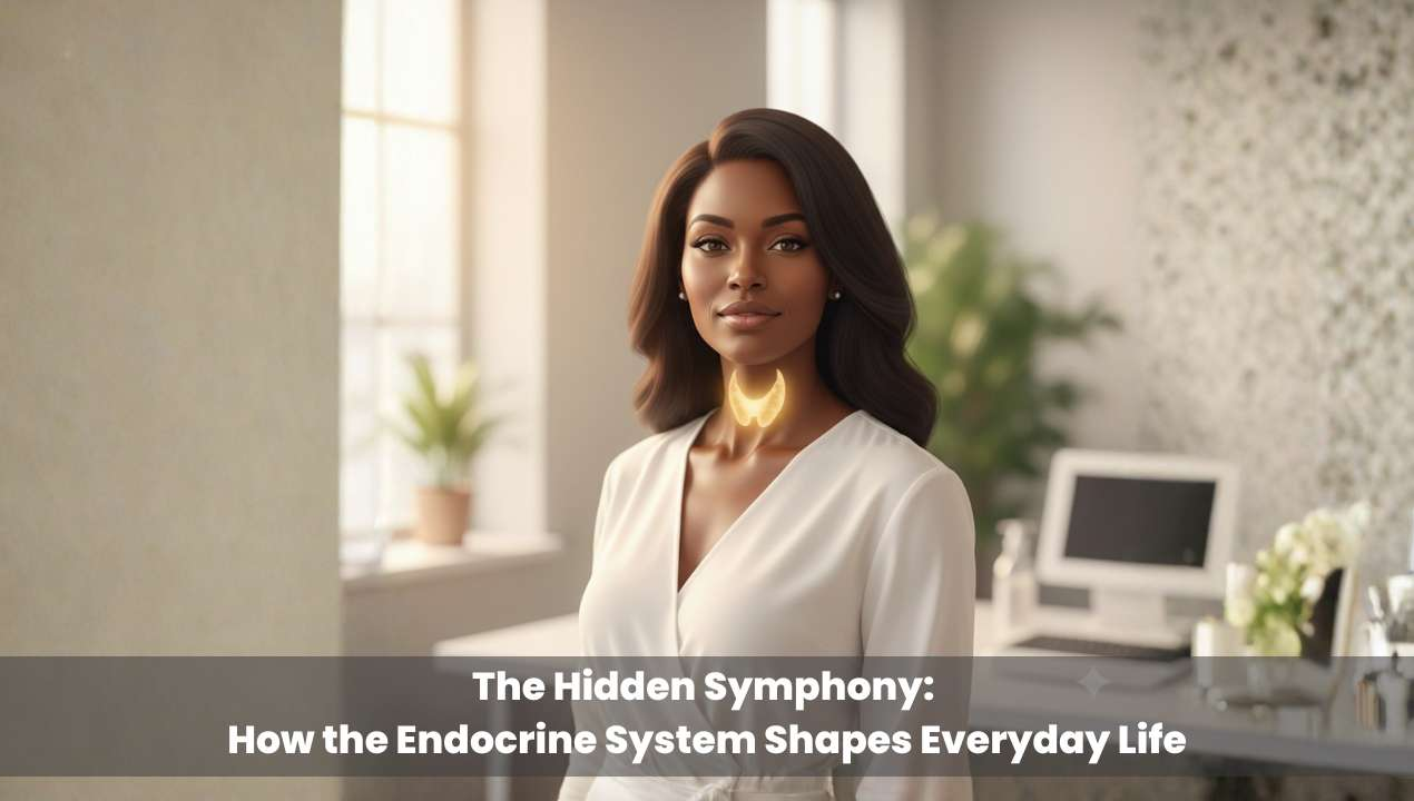 Human body concept representing the endocrine system and hormone balance for better sleep, stress, and metabolism