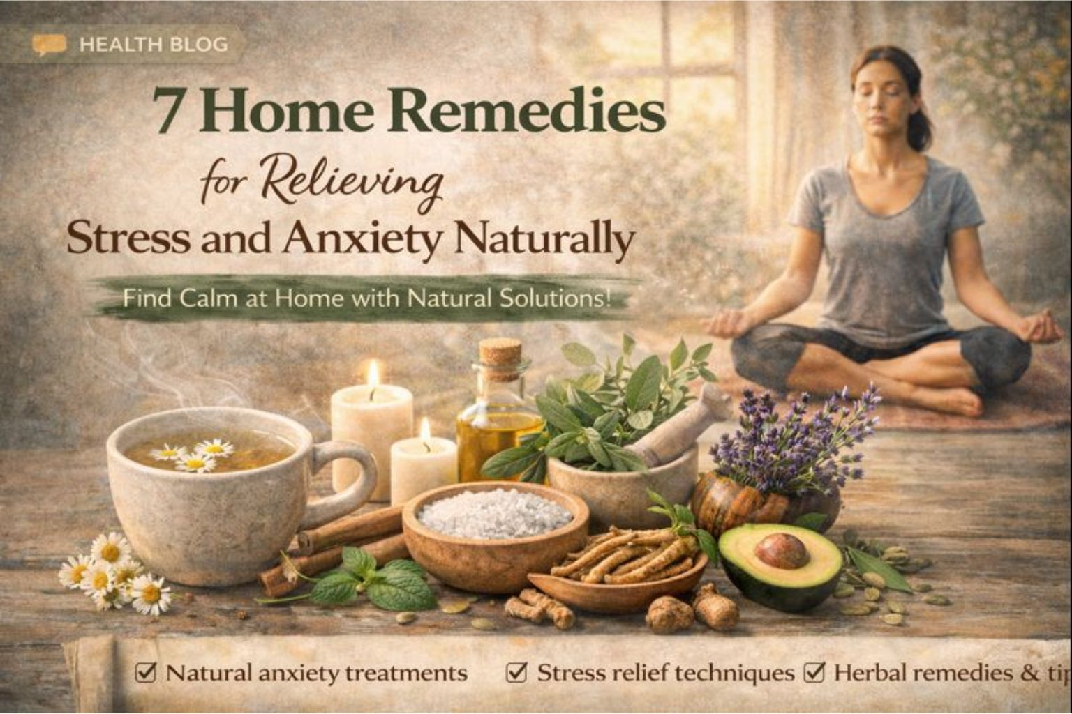7 home remedies stress and anxiety naturally